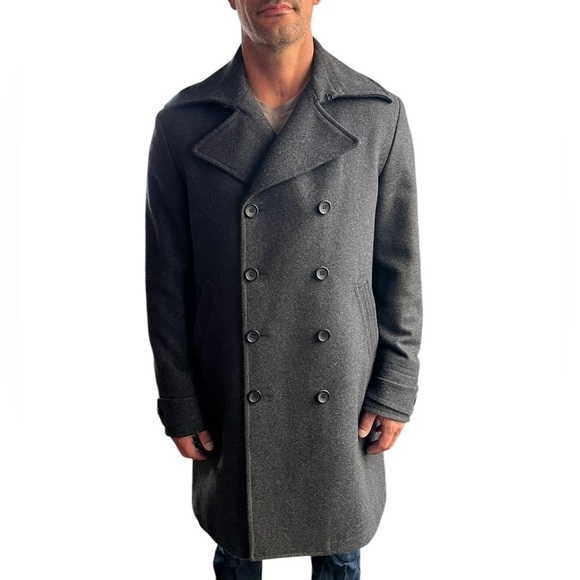 D&G x DOLCE & GABBANA Y2K Double Breasted Long Wool Coat Jacket Peacoat - Picture 6 of 15